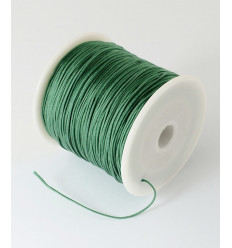 0,5mm - Fil de jade/nylon tressé - vert foncé
