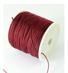 0,5mm - Fil de jade/nylon tressé - bordeaux