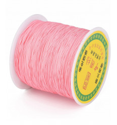 0,5mm - Fil de jade/nylon tressé - rose