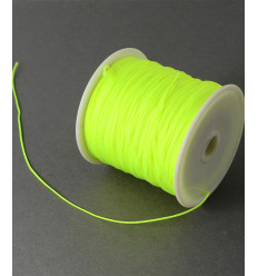 0,5mm - Fil de jade/nylon tressé - jaune fluo