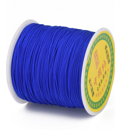 0,5mm - Fil de jade/nylon tressé - bleu électrique