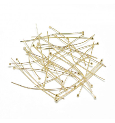 Clou doré à l'or fin 18k - 50mm (10pcs)