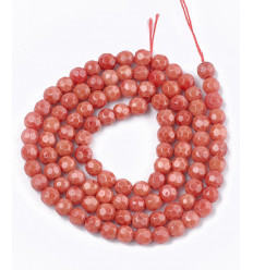 4mm - Chapelet pierre - corail bambou