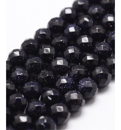 gold stone bleu synthétique - 8mm