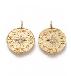 Pendentif pièce romaine plaquée or