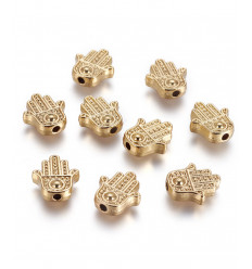 Perle main de fatma plaqué or