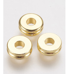 6mm - intercalaires heishi acier inoxydable(20pcs)