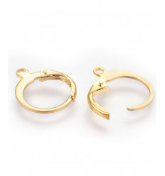 Dormeuses ronde en acier (1paire)