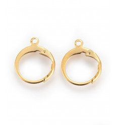 Dormeuses ronde en acier (1paire)