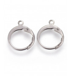 Dormeuses ronde en acier (1paire)