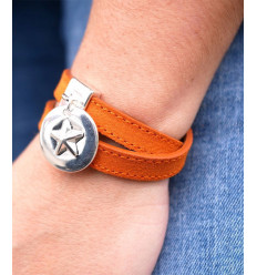 Galon en cuir "nubuck"