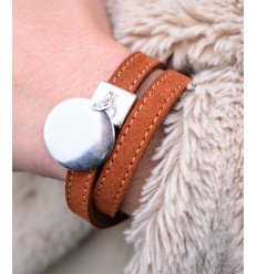 Galon en cuir "nubuck"