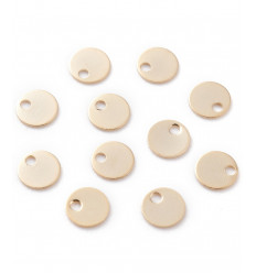 Pendentif petite piece lisse 4mm