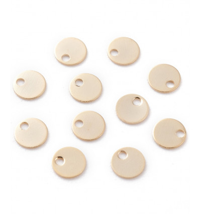 Pendentif petite piece lisse 4mm
