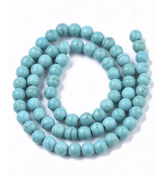 6mm - Chapelet pierre - Howlite teintée