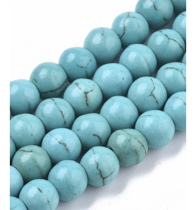 6mm - Chapelet pierre - Howlite teintée