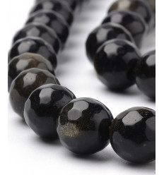 8mm - Chapelet pierre - obsidienne