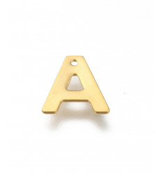 Pendentif alphabet en acier inoxydable