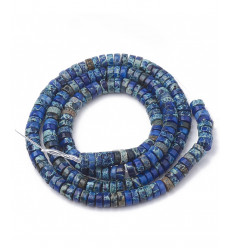 4mm - Chapelet Heishi en pierre jaspe impérial synthétiques