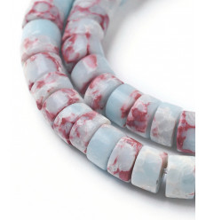 4mm - Chapelet Heishi en pierre jaspe impérial synthétiques