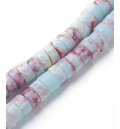 4mm - Chapelet Heishi en pierre jaspe impérial synthétiques