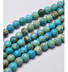 4mm - Chapelet pierre - Jaspe impérial teinté