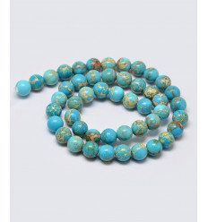 4mm - Chapelet pierre - Jaspe impérial teinté