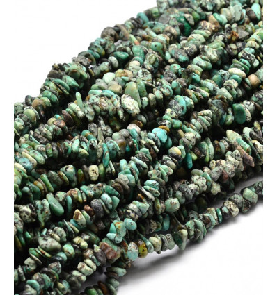 Chapelet pierre chips - jaspe africain