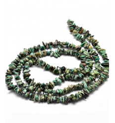 Chapelet pierre chips - jaspe africain