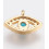 Pendentif oeil en zircon centre turquoise
