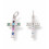 Pendentif croix + zircon multicolore