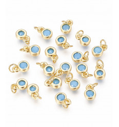 Mini pendentif zircon rond