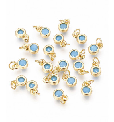 Mini pendentif zircon rond