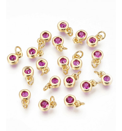 Mini pendentif zircon rond