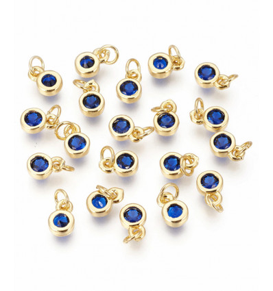 Mini pendentif zircon rond