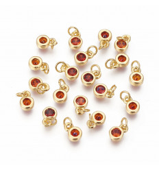 Mini pendentif zircon rond