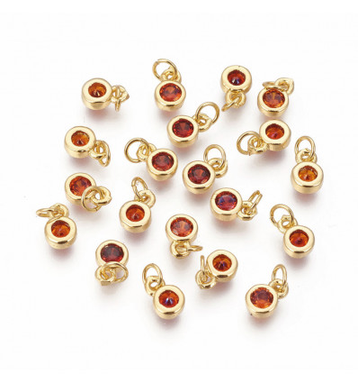 Mini pendentif zircon rond