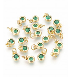 Mini pendentif zircon rond