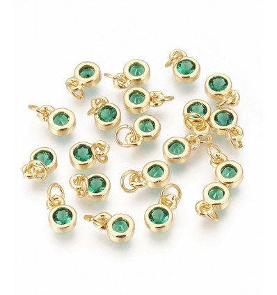 Mini pendentif zircon rond