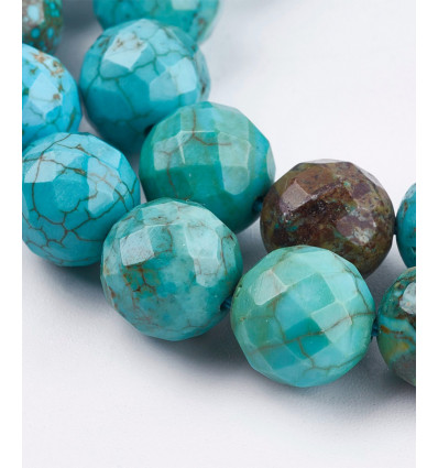 6mm - Chapelet pierre - Howlite teintée