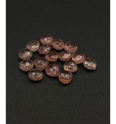 Quartz rose à facettes - Goutte