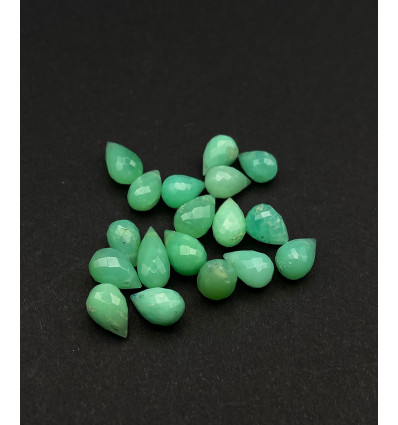 Chrysoprase à facettes - Goutte