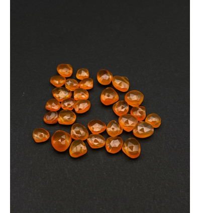 Cornaline à facettes - Goutte