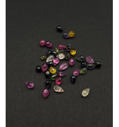 Mini goutte à facette "saphir naturel"