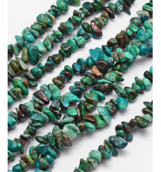 Chapelet pierre chips - jaspe africain