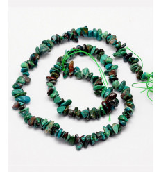 Chapelet pierre chips - jaspe africain