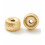 6x4mm - Perle brossée dorée à l'or fin 18k