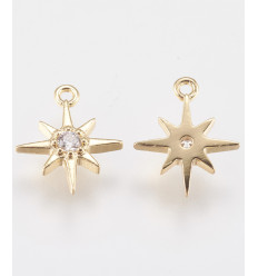 Mini breloque étoile polaire avec zircon