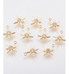 Mini breloque étoile polaire avec zircon