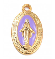 pendentif vierge dorée à l'or fin
